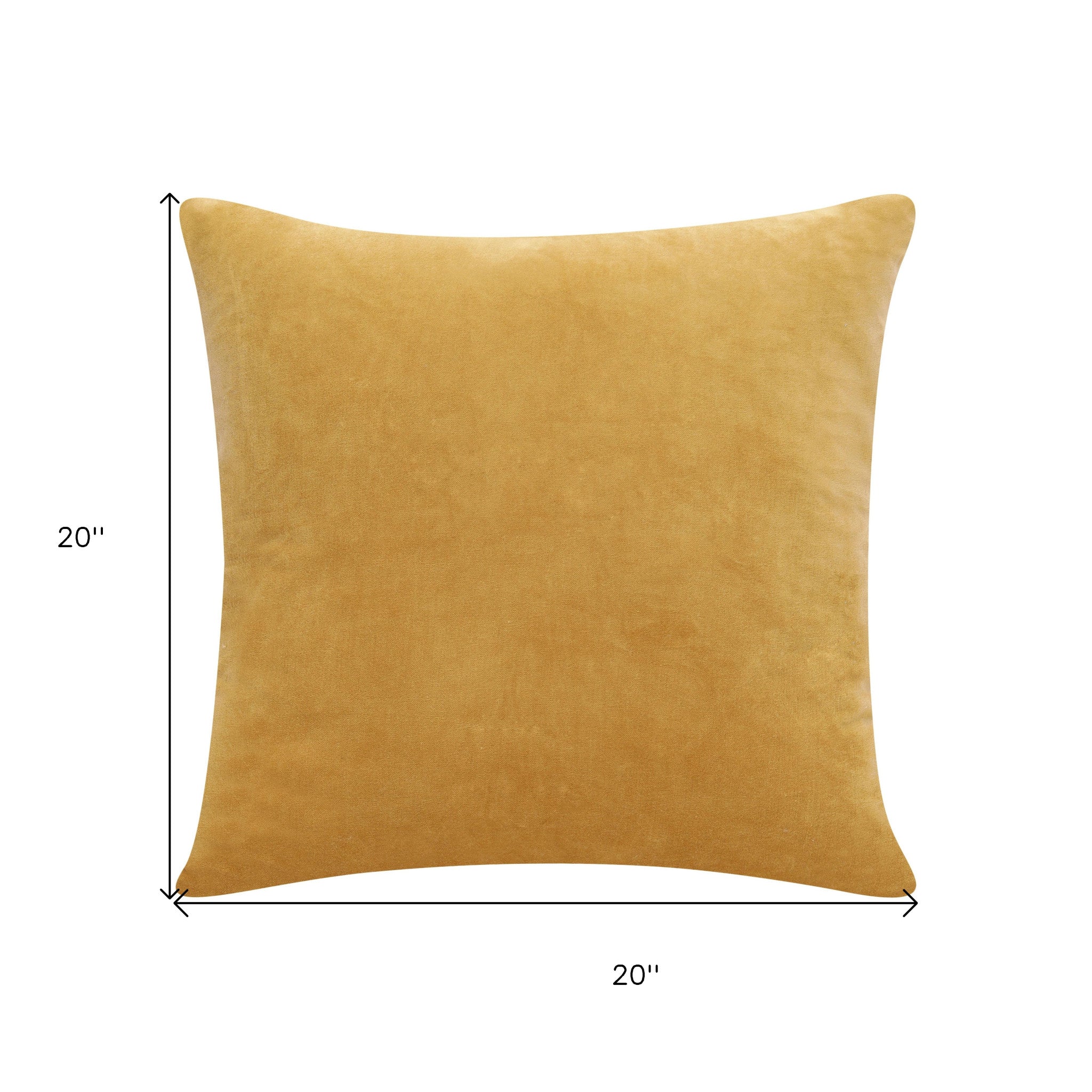 20" Yellow Throw Pillow
