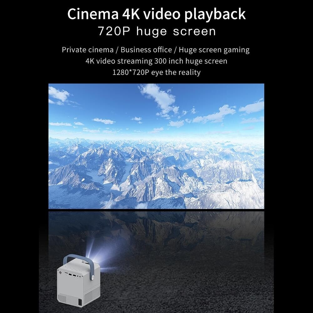NNEIDS Intelligent Portable Hd 4K Projector