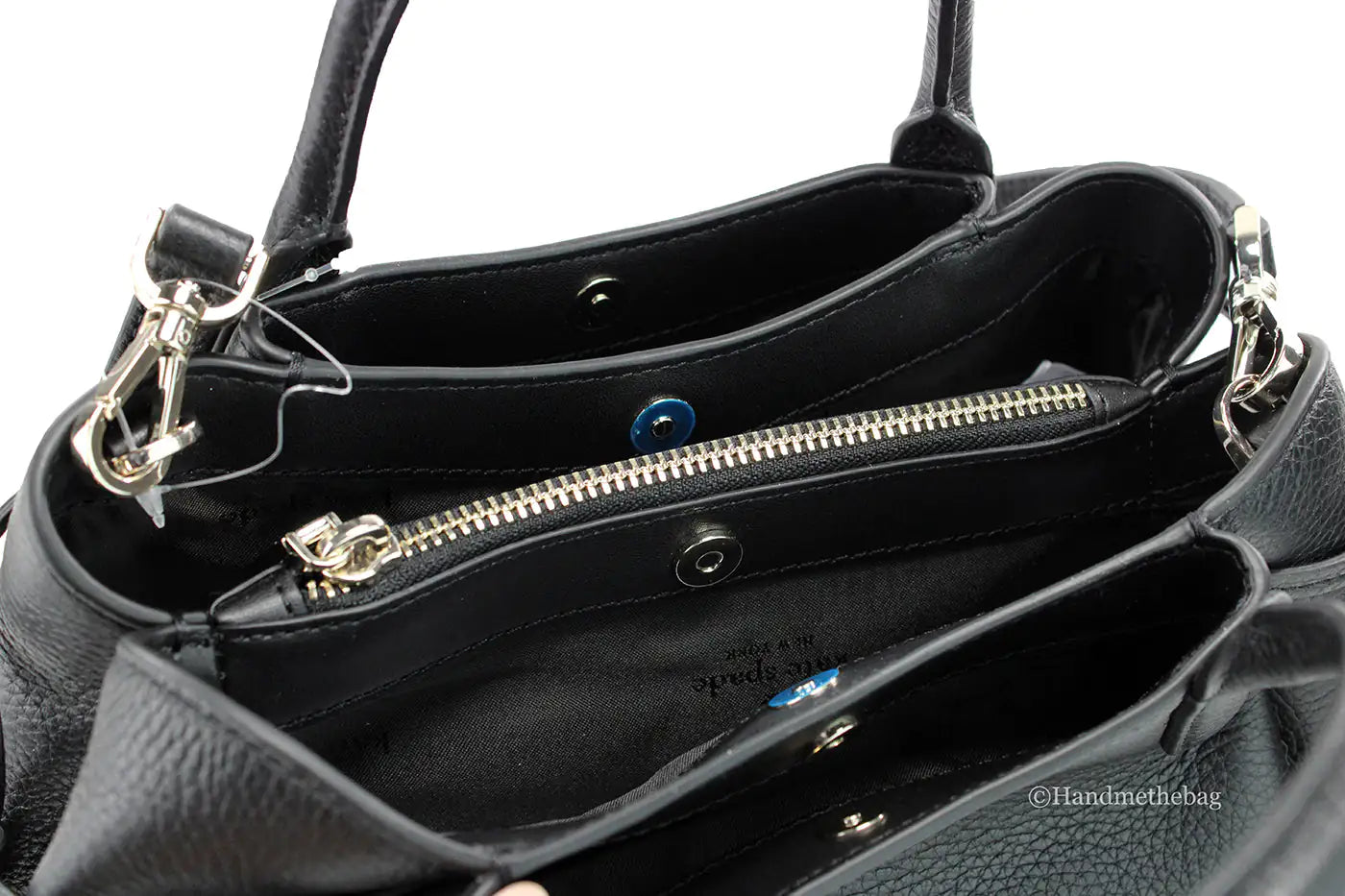 Kate Spade Dumpling Small Black Leather Satchel Crossbody Bag