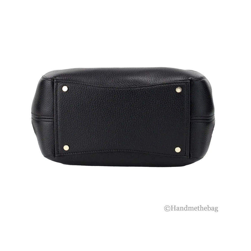 Kate Spade Dumpling Small Black Leather Satchel Crossbody Bag